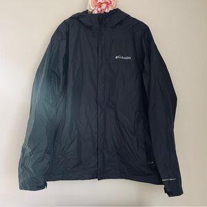 Columbia Omni-Tech Waterproof Breathable Lightweight Jacket Black XXL
